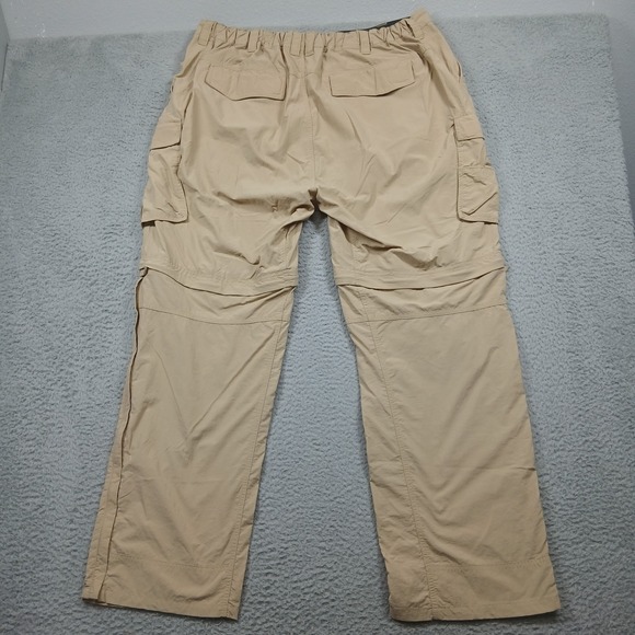 REI Convertible Cargo Pants‎ Men's XXL 32L Tan Nylon Hiking Outdoor - Picture 9 of 11